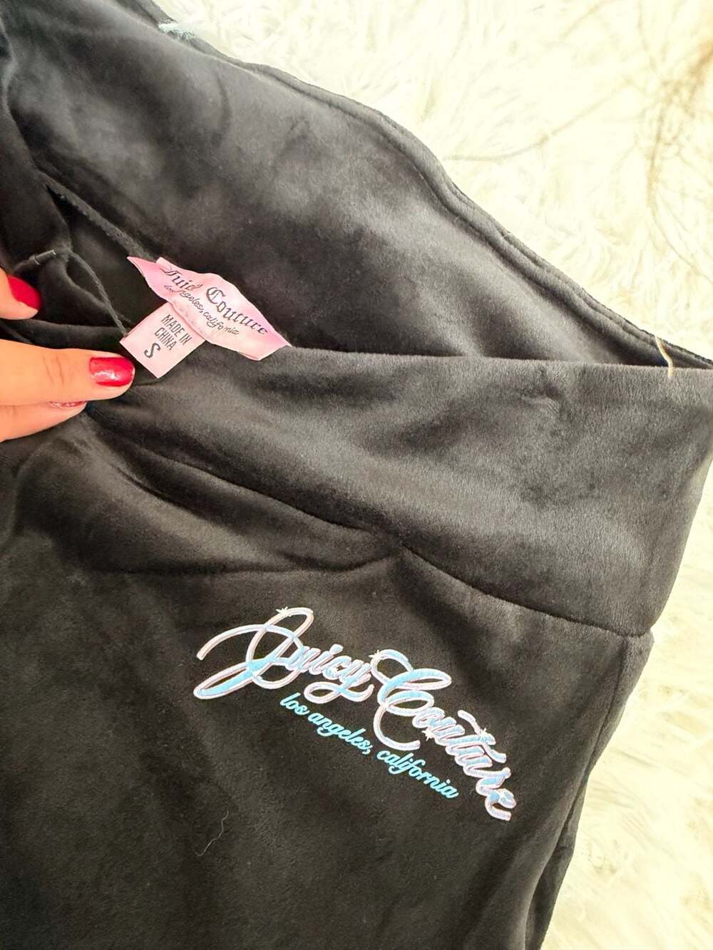 S Juicy Couture Liquorice Breezy Combo Velour Tracksuit Set - Picture 5 of 9